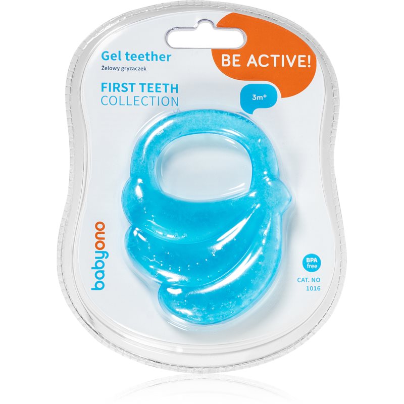 BabyOno Be Active Gel Teether jucărie pentru dentiție Banana 1 buc