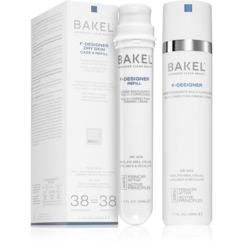 Bakel F-designer Dry Skin Case & Refill Lift Crema De Fata Pentru Fermitate Pentru Tenul Uscat + Refill 50 Ml