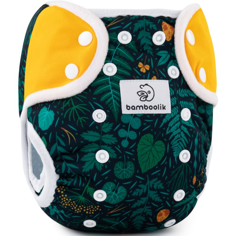 Bamboolik DUO Diaper Cover chiloței de protecție lavabili cu capse Emerald Forest + Saffron