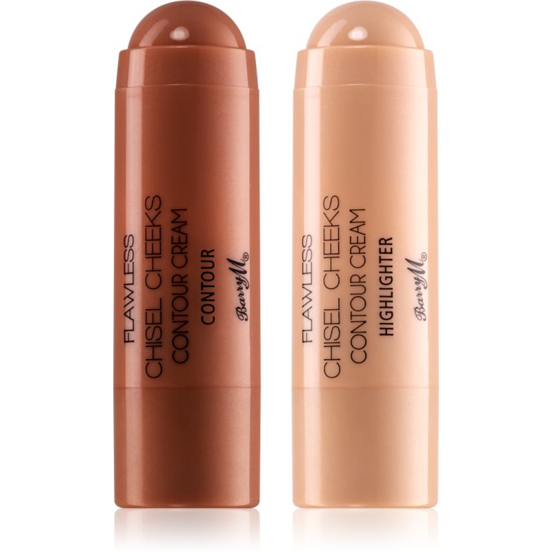 Barry M Flawless Chisel Cheeks auto-bronzant cremos și iluminator stick duo balení 2x5 g