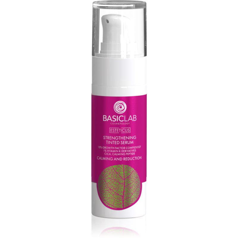 BasicLab Cosmetology Esteticus ser nuanțator împotriva roșeții tenului 15% Growth Factor Complex EGF 30 ml