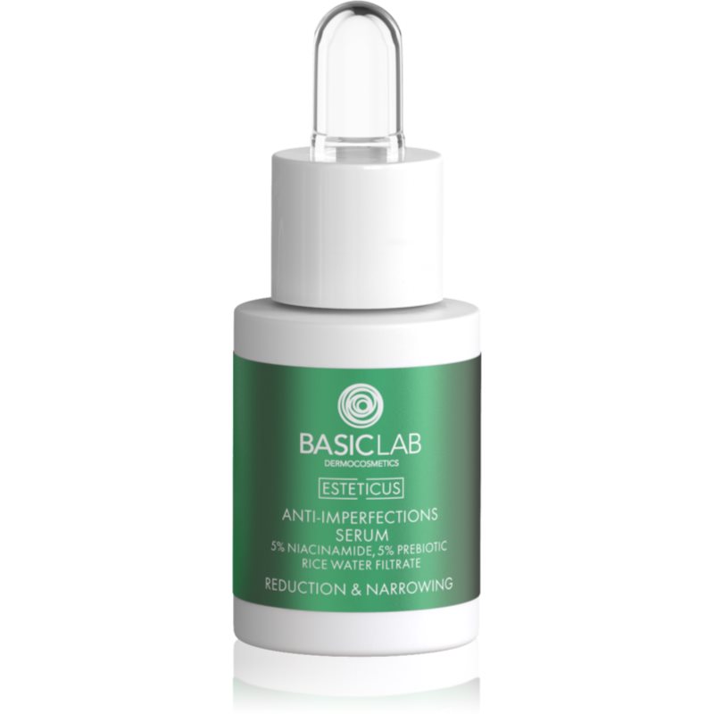 BasicLab Dermocosmetics Esteticus serum cu efect de iluminare pentru ten gras si problematic 15 ml