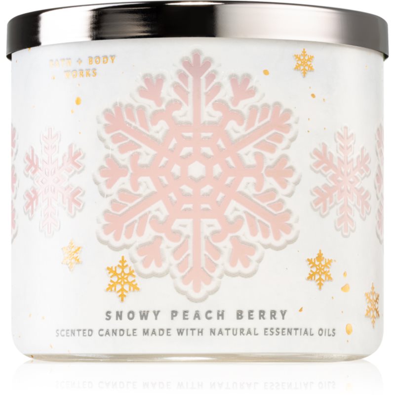 Bath & Body Works Snowy Peach Berry lumânare parfumată 411 g