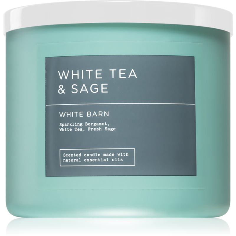 Bath & Body Works White Tea & Sage lumânare parfumată 411 g