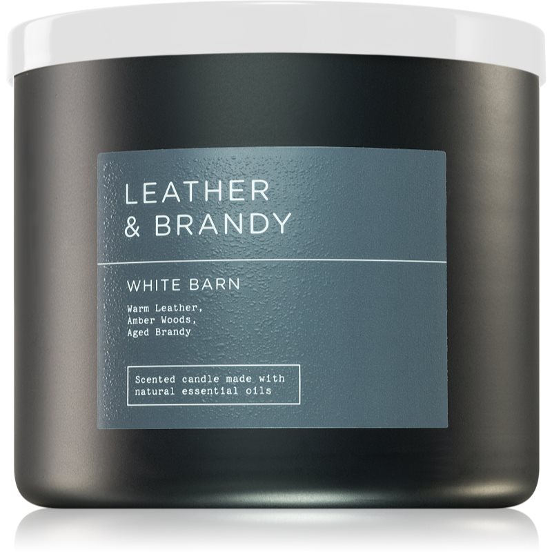 Bath & Body Works Leather & Brandy Lumanare Parfumata 411 G