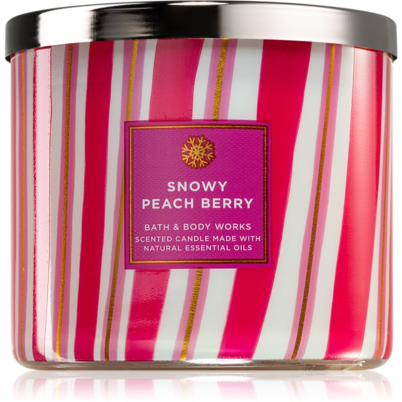 Bath & Body Works Snowy Peach Berry lumânare parfumată I. 411 g