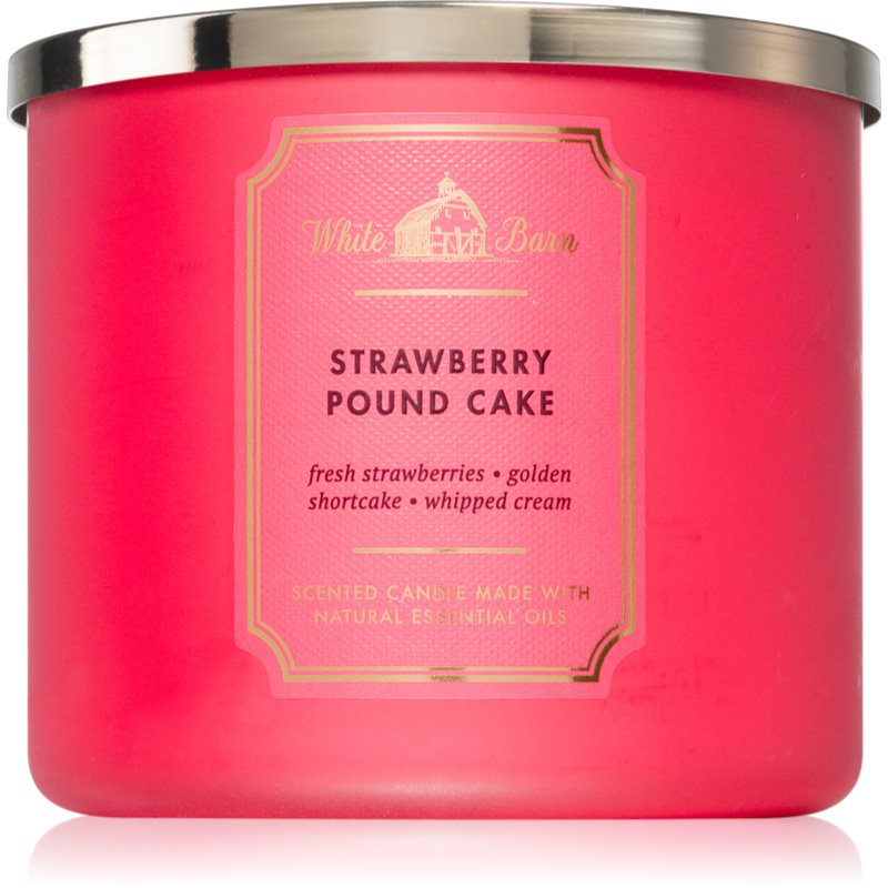 Bath & Body Works Strawberry Pound Cake lumânare parfumată 411 g