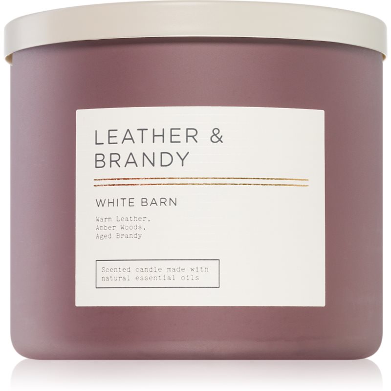 Bath & Body Works Leather & Brandy lumânare parfumată 411 g