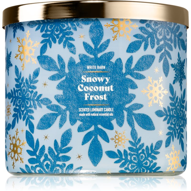 Bath & Body Works Snowy Coconut Frost lumânare parfumată 411 g