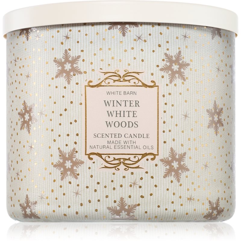 Bath & Body Works Winter White Woods lumânare parfumată 411 g