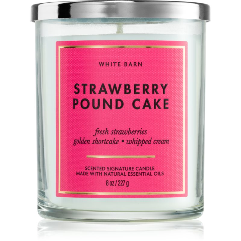 Bath & Body Works Strawberry Pound Cake lumânare parfumată 227 g