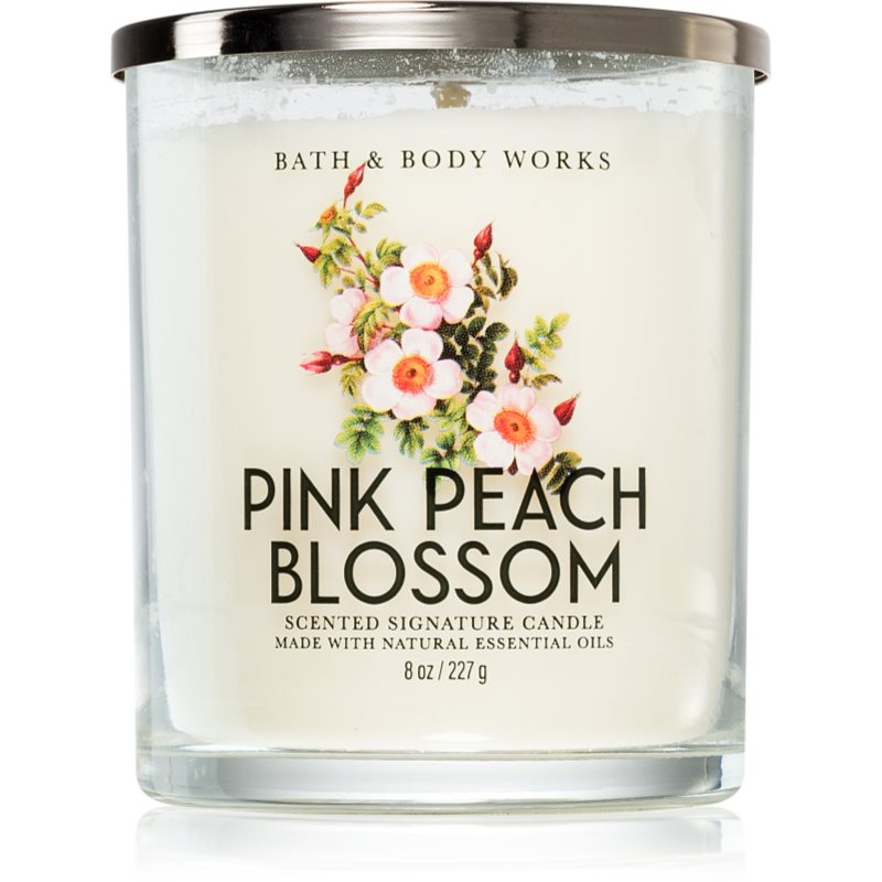 Bath & Body Works Pink Peach Blossom lumânare parfumată 227 g