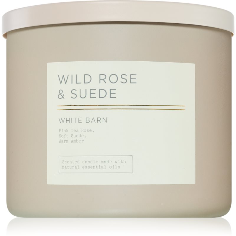 Bath & Body Works Wild Rose & Suede lumânare parfumată 411 g