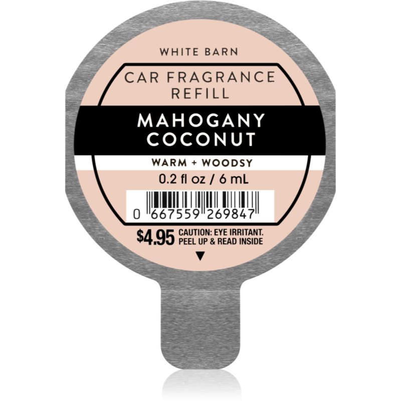 Bath & Body Works Mahogany Coconut parfum pentru masina rezervă 6 ml