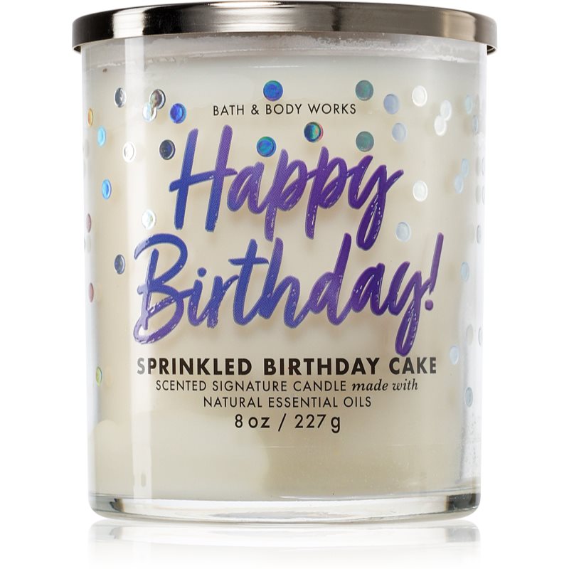 Bath & Body Works Sprinkled Birthday Cake lumânare parfumată 227 g