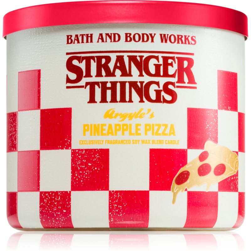 Bath & Body Works Stranger Things Argyle\'s Pineapple Pizza lumânare parfumată 411 g