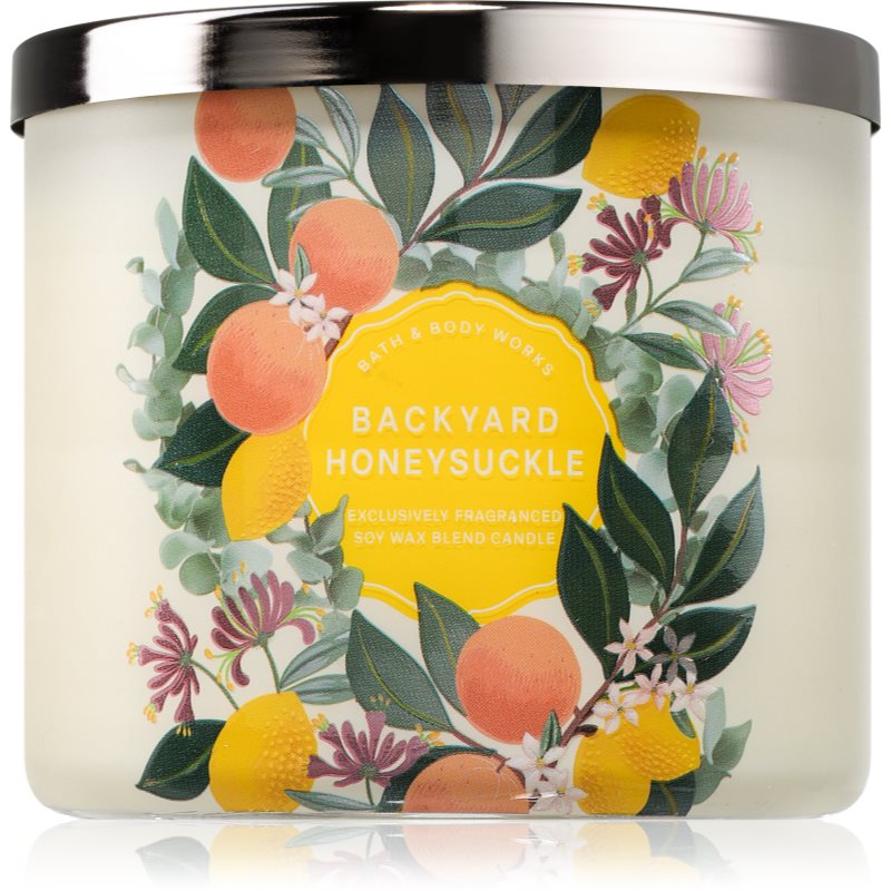 Bath & Body Works Backyard Honeysuckle lumânare parfumată 411 g