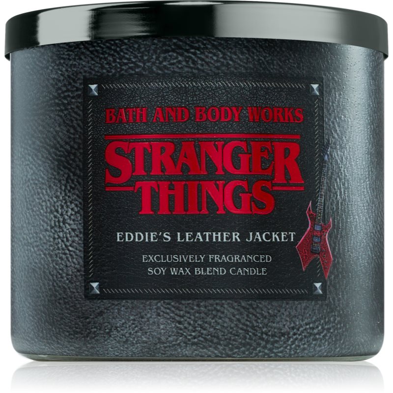 Bath & Body Works Stranger Things Eddie's Leather Jacket lumânare parfumată 411 g