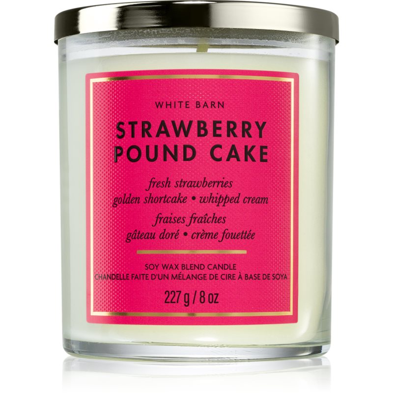 Bath & Body Works Strawberry Pound Cake lumânare parfumată 227 g