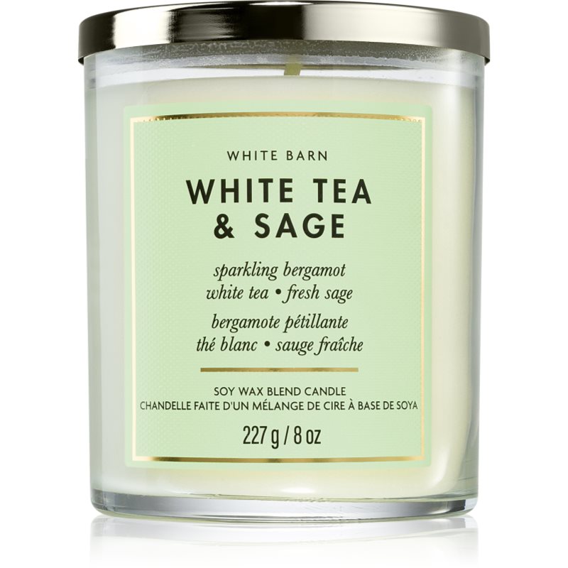 Bath & Body Works White Tea & Sage lumânare parfumată 227 g