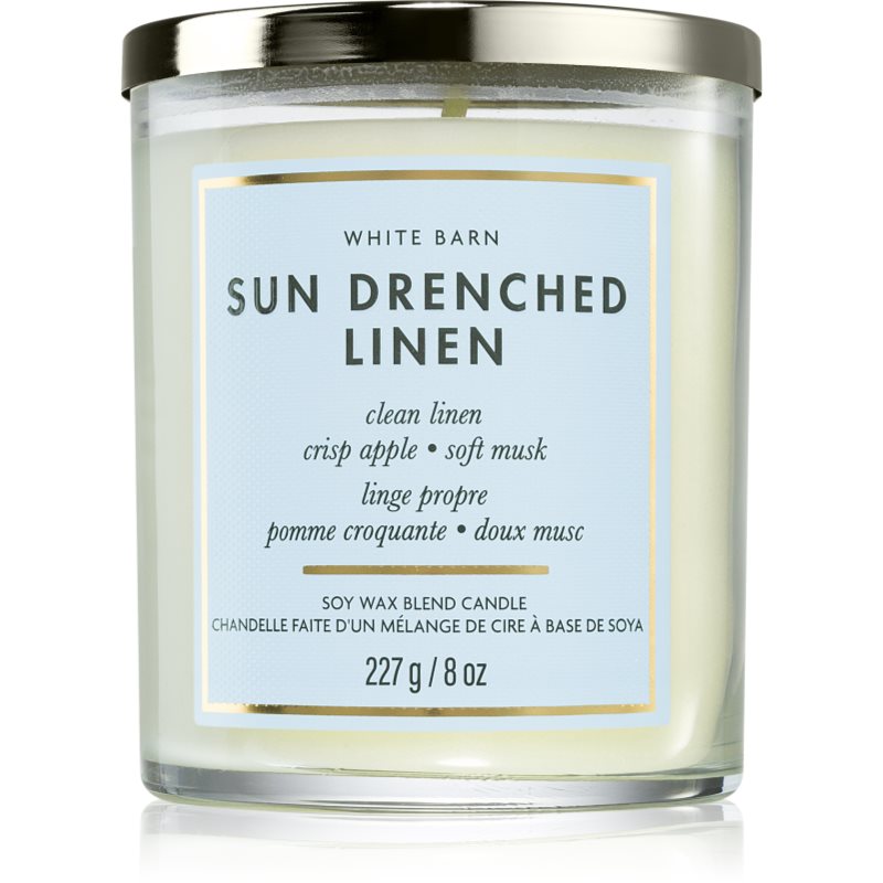 Bath & Body Works Sun Drenched Linen lumânare parfumată 227 g