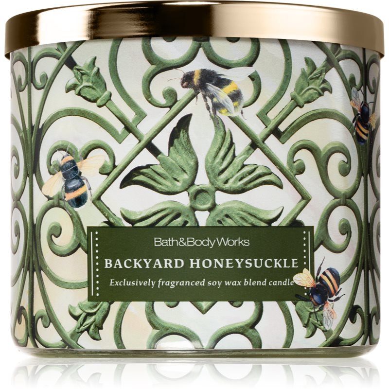 Bath & Body Works Backyard Honeysuckle lumânare parfumată 411 g