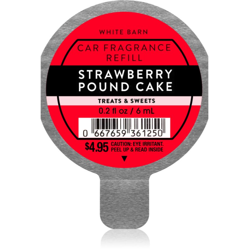 Bath & Body Works Strawberry Pound Cake parfum pentru masina rezervă 6 ml