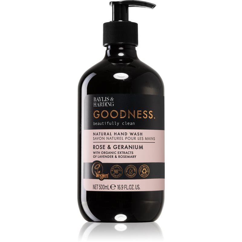 Baylis & Harding Goodness Rose & Geranium Săpun natural pentru mâini 500 ml