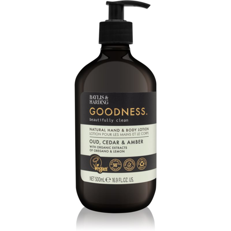 Baylis & Harding Goodness Oud, Cedar & Amber Lotiune de corp delicata 500 ml