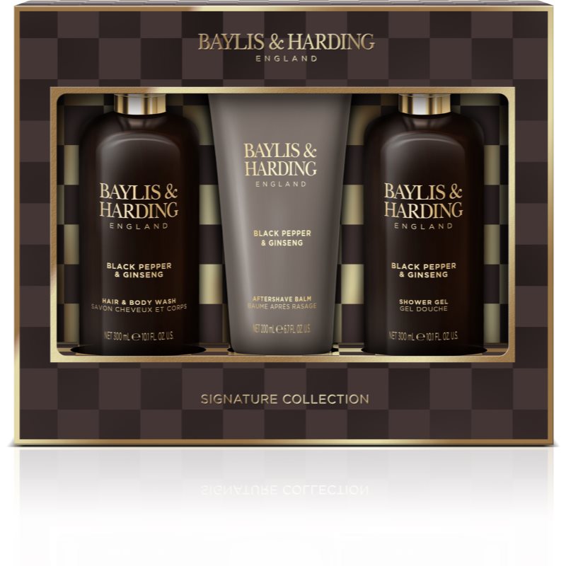 Baylis & Harding Black Pepper & Ginseng set cadou pentru față, corp și păr pentru bărbați