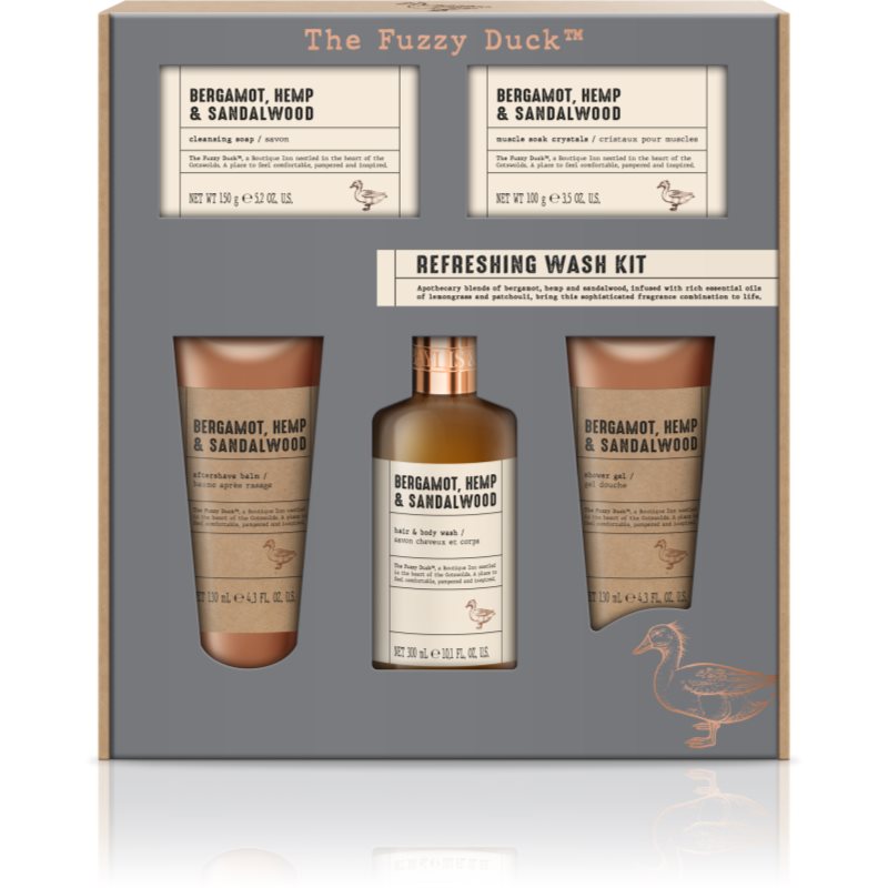 Baylis & Harding The Fuzzy Duck Men\'s Hemp & Bergamot set cadou pentru păr, barbă și corp pentru bărbați