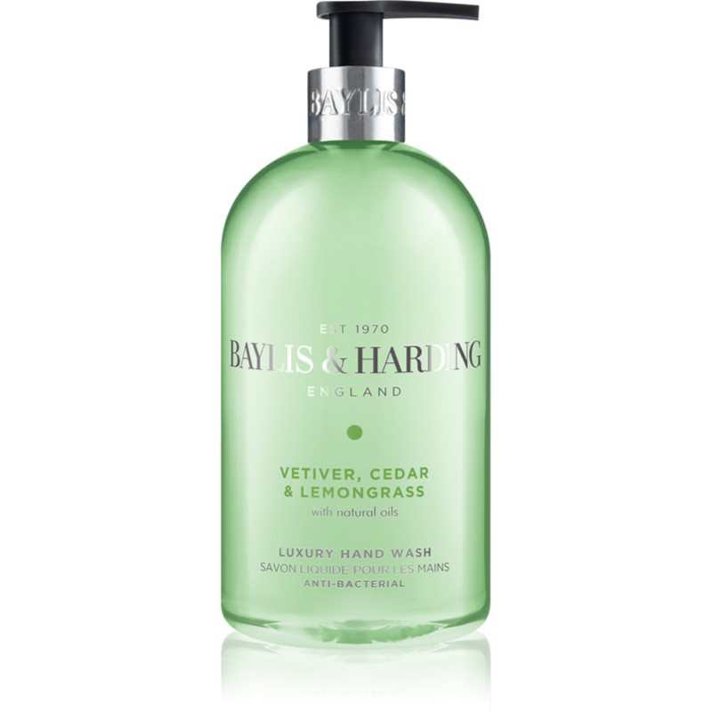 Baylis & Harding Vetiver, Cedar & Lemongrass Anti-Bacterial Săpun lichid pentru mâini 500 ml