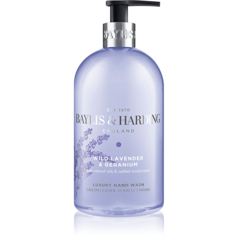 Baylis & Harding Wild Lavender & Geranium Săpun lichid pentru mâini cu efect de hidratare 500 ml