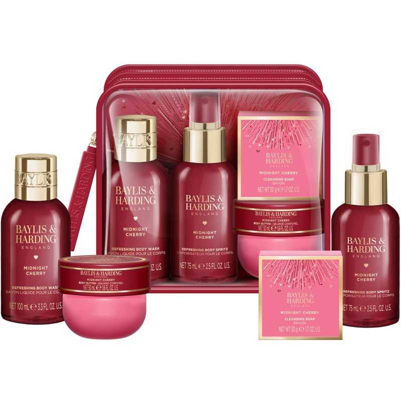 Baylis & Harding Midnight Cherry set cadou pentru călătorii Baylis & Harding Midnight Cherry set cadou pentru călătorii