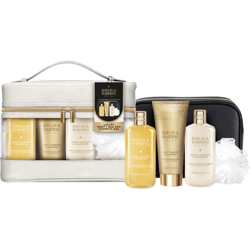 Baylis & Harding Sweet Mandarin & Grapefruit set cadou geanta de cosmetice Baylis & Harding Sweet Mandarin & Grapefruit set cadou geanta de cosmetice