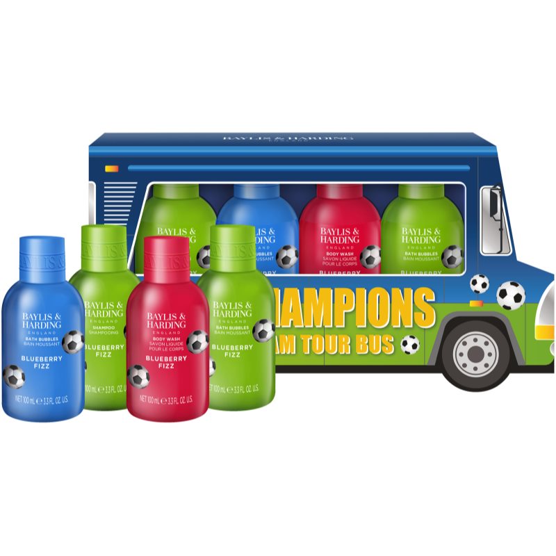 Baylis & Harding Football Team Tour Bus set cadou pentru copii parfum Blueberry Fizz Baylis & Harding Football Team Tour Bus set cadou pentru copii parfum Blueberry Fizz