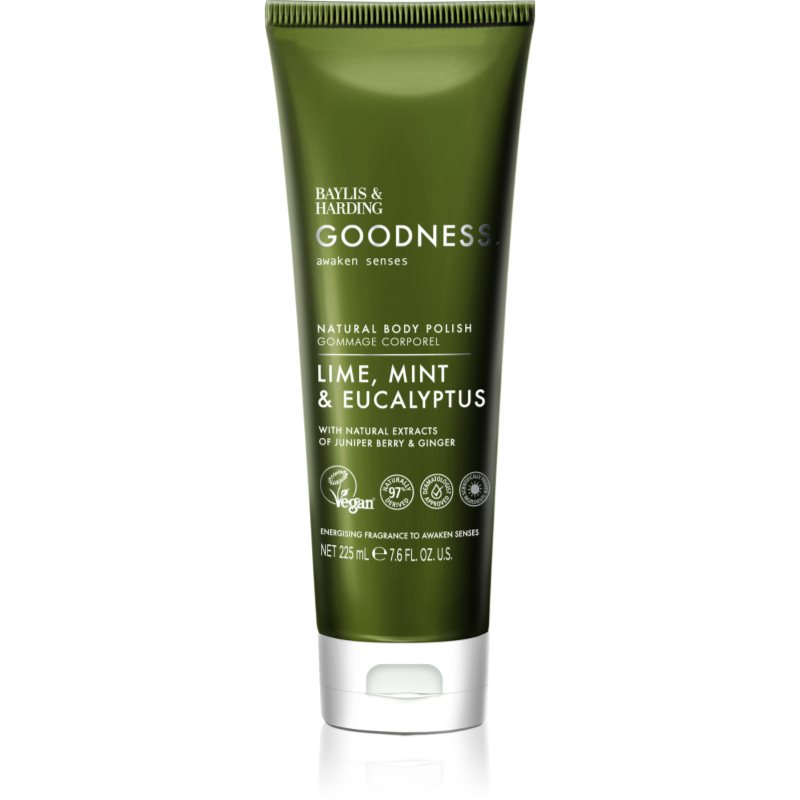 Baylis & Harding Goodness Awaken Senses peeling pentru corp cu efect revigorant parfum Lime, Mint & Eucalyptus 225 ml