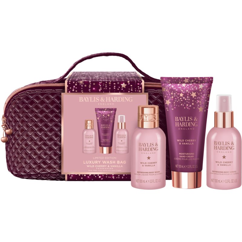 Baylis & Harding Wild Cherry & Vanilla set cadou geanta de cosmetice