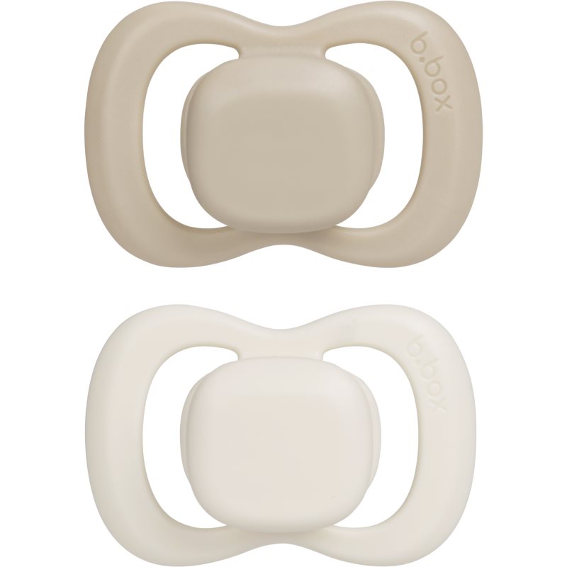 B.Box Natural Rubber 6m+ suzetă Vanilla/Latte 2 buc