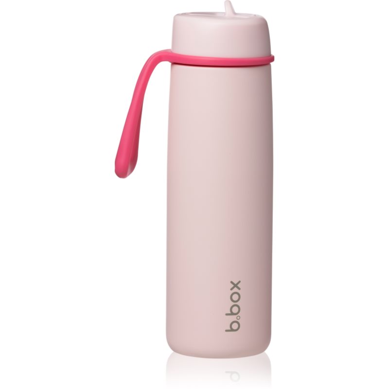 B.Box Stainless Steel Thermos Bottle sticlă termos cu pai Pink Paradise 690 ml