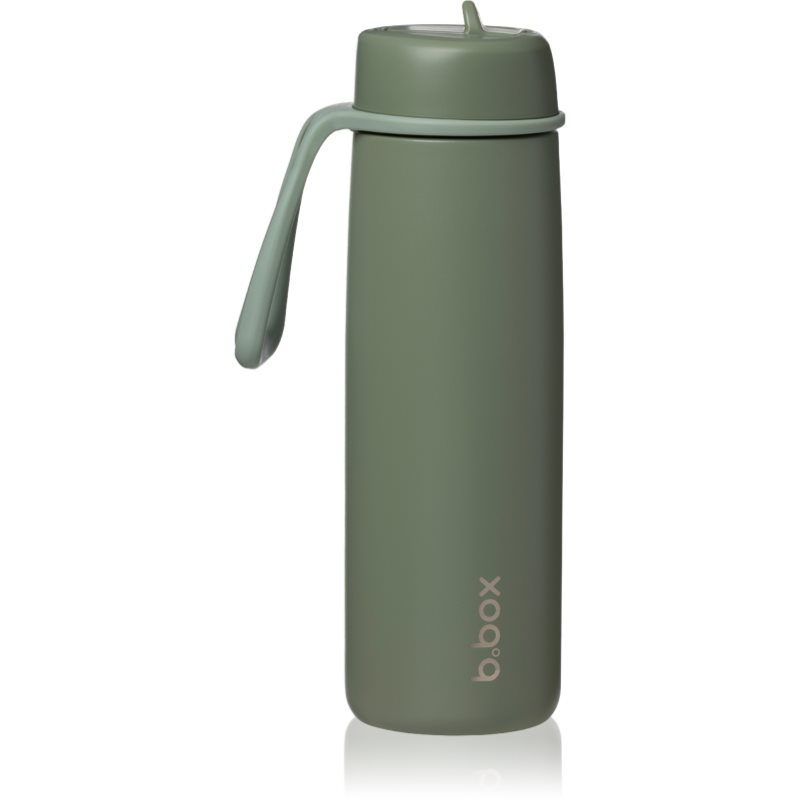 B.Box Stainless Steel Thermos Bottle sticlă termos cu pai Olive 690 ml