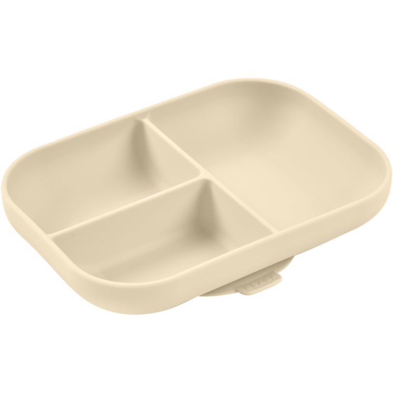 Beaba Divided Silicone Plate farfurie compartimentată cu ventuză Clay 1 buc