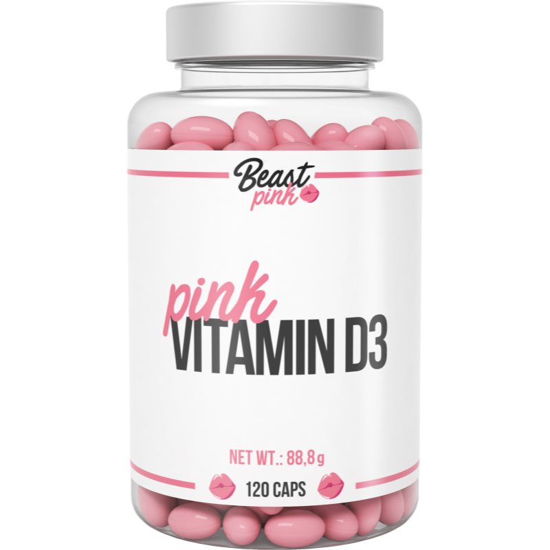 BeastPink Pink Vitamin D3 favorizează sănătatea oaselor și a dinților 120 caps.