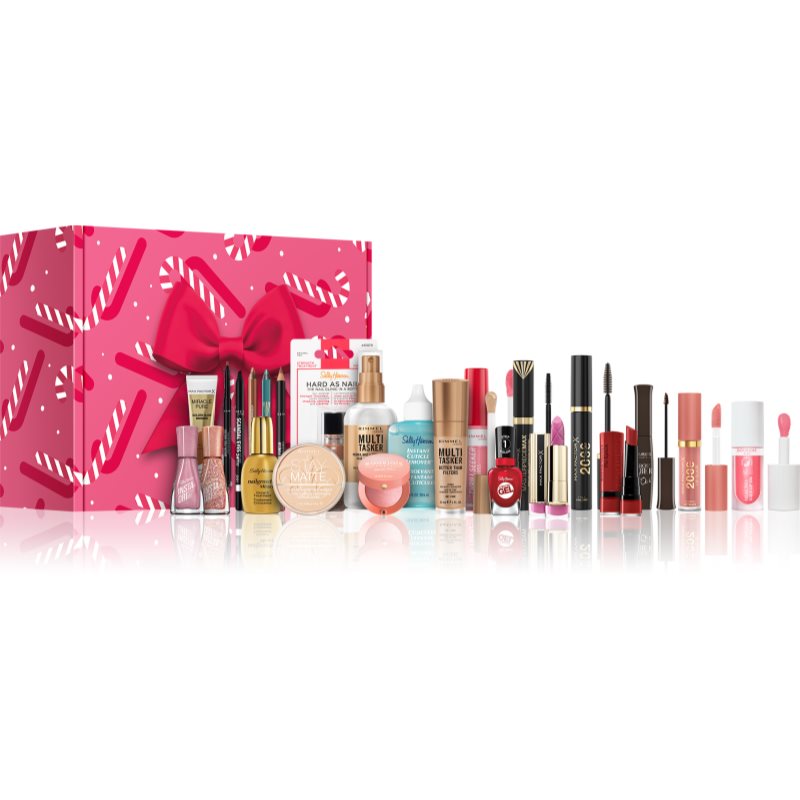 Rimmel Advent Calendar Candy Glam (x Sally Hansen, Max Factor &amp; Bourjois) Calendar de Crăciun editie limitata 1 buc