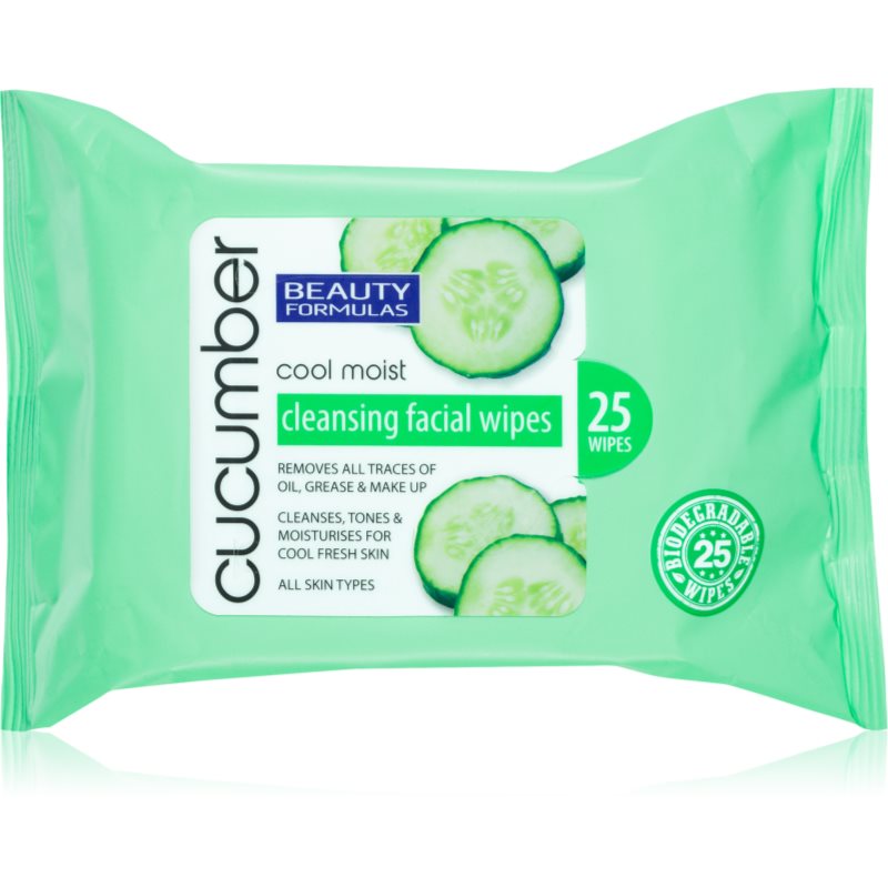 Beauty Formulas Cucumber servetele pentru curatare cu extracte de castravete 25 buc