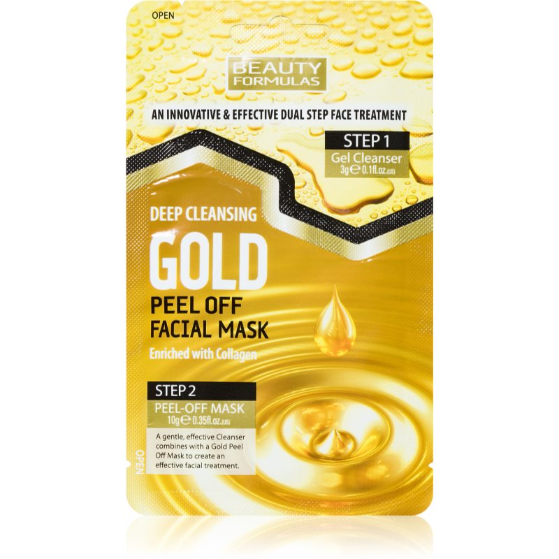 Beauty Formulas Gold masca si peeling 2 in 1 1 buc