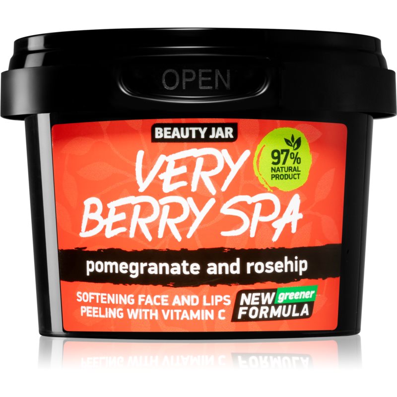 Beauty Jar Very Berry Spa exfoliant din zhar pentru netezire faciale 120 g