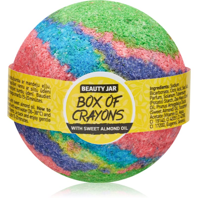 Beauty Jar Box Of Crayons bombă de baie cu ulei de migdale 150 g