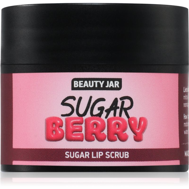 Beauty Jar Berry Sugar Exfoliant pentru buze cu unt de cacao si vitamina E 15 ml