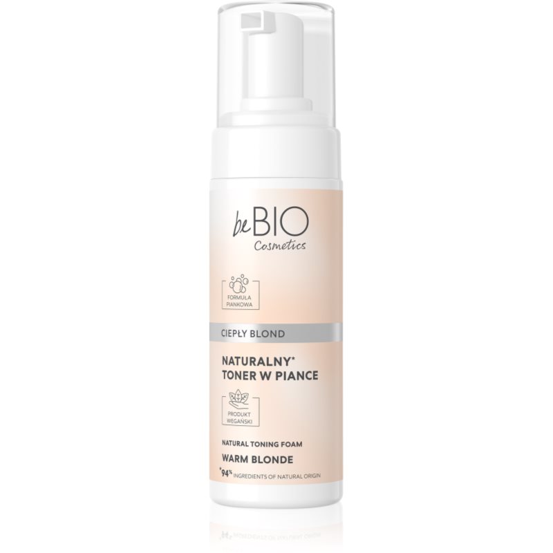 beBIO Natural Foam Toner Warm Blonde spuma tonica pentru păr 120 ml